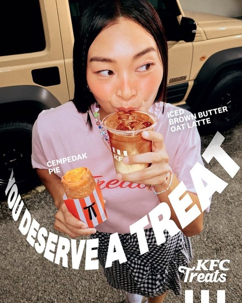 iced latte, iced coffee, oat milk latte, cold coffee drink, coffee beverage, fast food dessert, new arrival, product launch, ugc style, lifestyle, playful, energetic, neutral, pink, brown